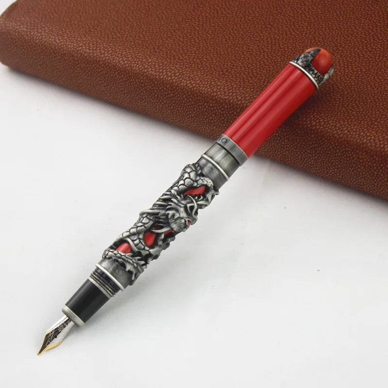 Самый полный подарок JinHao Роскошный Дракон авторучка винтажная 18KGP 0,5 мм перо чернильные ручки для письма канцелярские принадлежности офисные принадлежности
