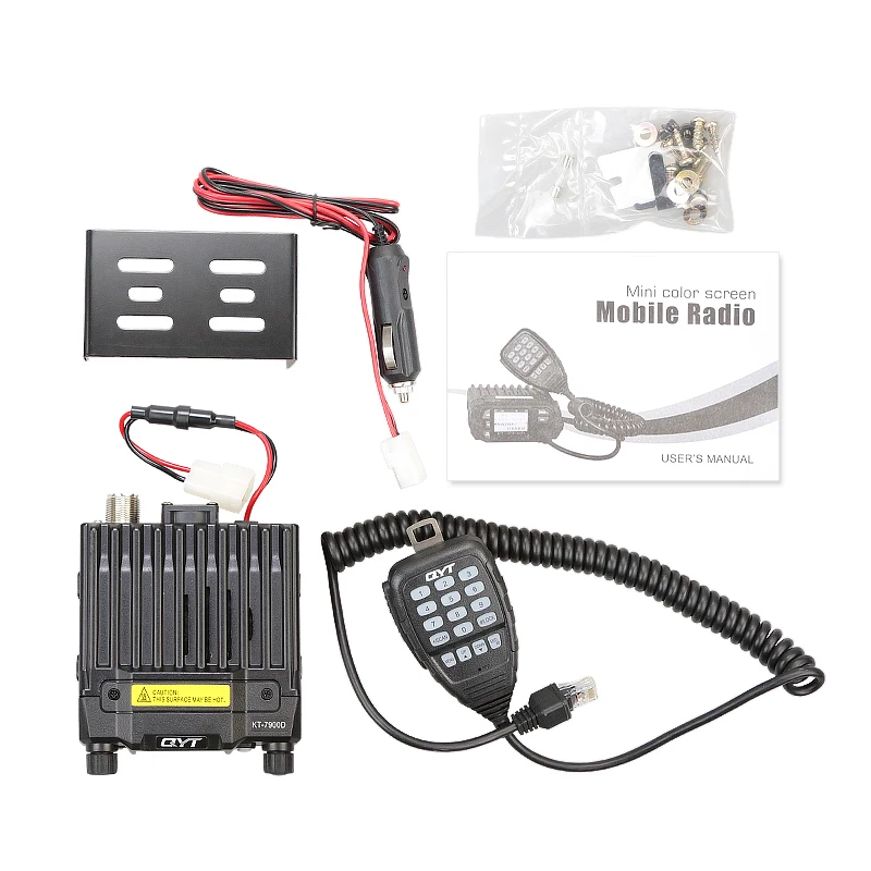 Полосное мобильное радио QYT KT-7900D Quad 144/220/350/440 МГц 25 ватт уоки-токи с кабелем