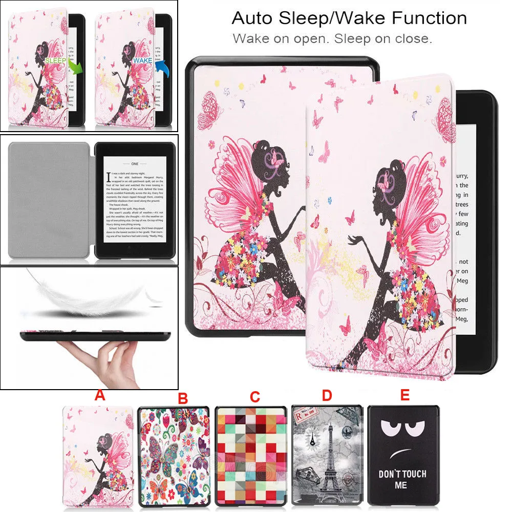 

Tablet Case Cover smart cover fashion case For Amazon Kindle Paperwhite 2018 Flip Smart Cute Pattern PU+Leather Case Cover 2019