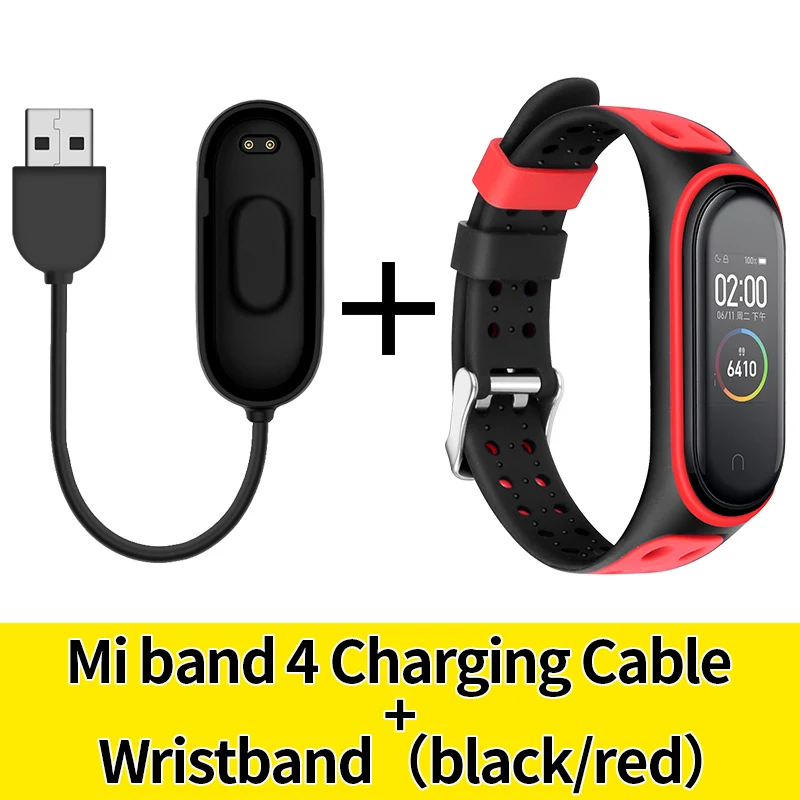 Ремешок на запястье для xiaomi band 4 силиконовый ремешок mi band 4 NFC usb зарядный кабель для mi Band 4 сменный Шнур зарядное устройство аксессуары - Цвет: 2378