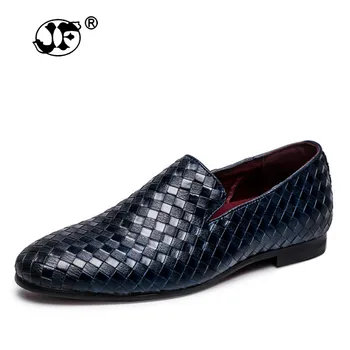 

2019 Men Shoes luxury Brand Braid Leather Casual Driving Oxfords Shoes Men Loafers Moccasins Italian Shoes for Men Flats 1658