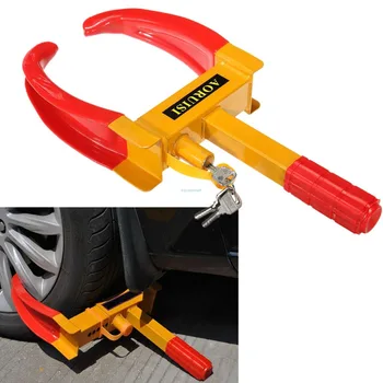 

Car Wheel Tire Clamp Lock with Key Cars Trailer Caravan Security Anti Theft tyre lock