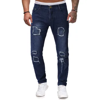 

Hip Pop Men's Denim Ripped Jean For Men Trousers Male Distressed Jean Pantalones Hombre Jeansy Biker Jeans Masculino Pantolon 3#