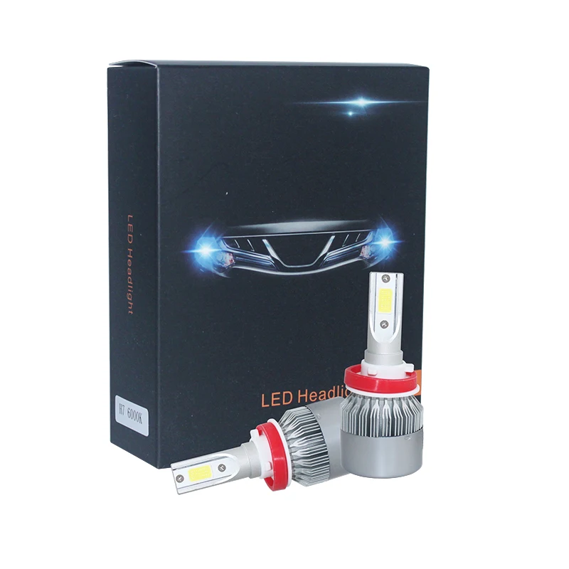 2X H7 led автомобилей головной светильник s H4 H11/H8/H9 H1 H3 hb3 9005 hb4 9006 9004/9007 880 светильник лампы Авто противотуманных фар 72W фары для автомобилей головной светильник