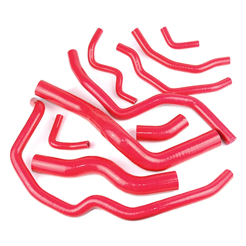 Комплект силиконовых шлангов радиатора для Honda Civic MK8 FD1 06 07 08 R18(10 шт./компл - Цвет: Красный