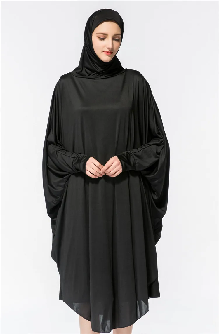 Можно смешивать цвета, размер, модный мусульманский цельный длинный хиджаб с рукавом