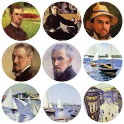 20 шт. 12 ~ 40 мм книги по искусству ist Gustave Caillebotte Картины Коллекция портрет Рихарда Галло стекло кабошон