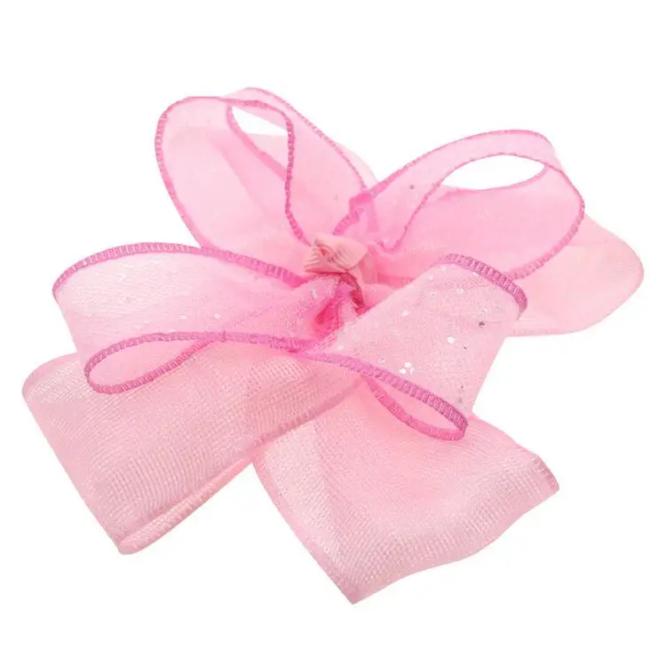 DHL органза hairbow Обувь для девочек клип 5 дюймов Луки Детские Зажимы типа "крокодил" малышей Детская Интимные аксессуары конкурс заколка