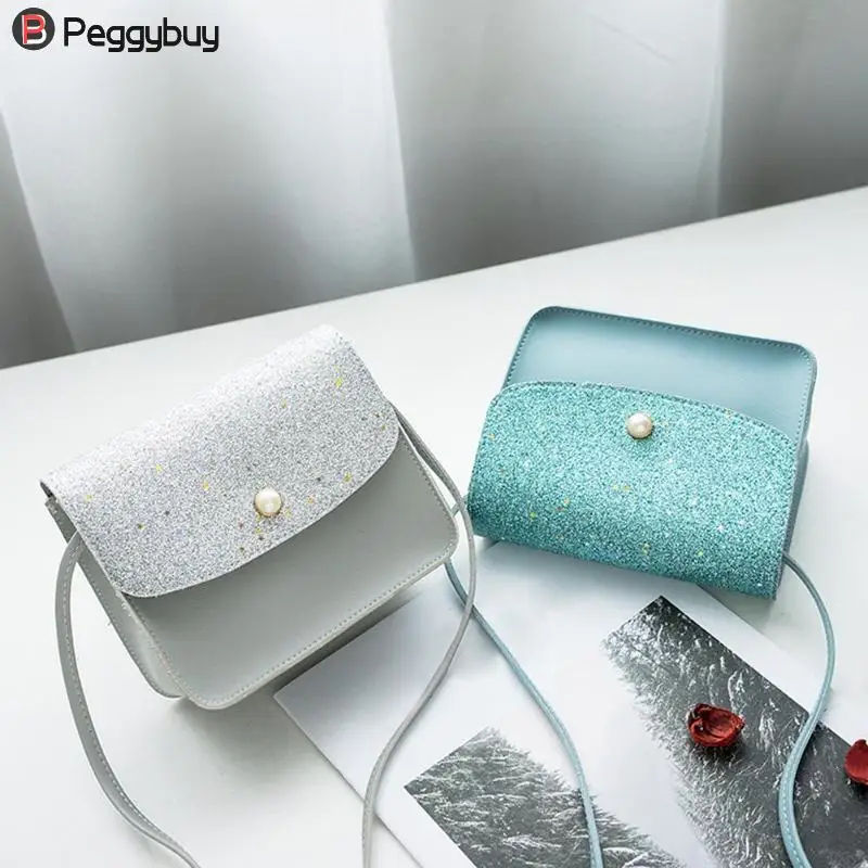 أزياء الفتيات بريق Crossbody حقائب البسيطة حقيبة كتف عارضة حقيبة ساع للنساء ماكياج عارضة Crossbody يجب