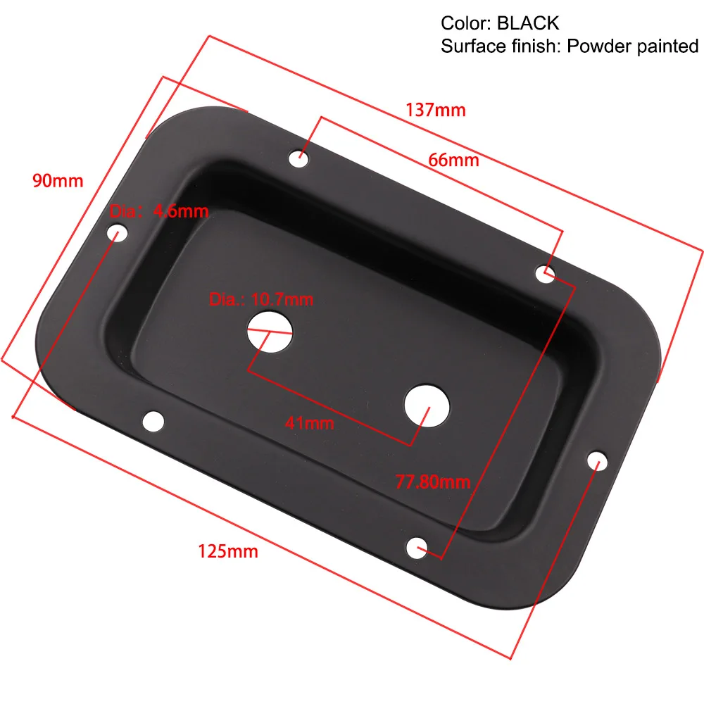 Черный стальной встраиваемый динамик Jack Plate XLR разъем для блюдо доска для сценического громкоговорителя DIY 137x90 мм 1 шт