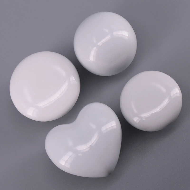 

1PC Ceramic Door Knob Round/Heart Shape Locker Pull Handles Drawer Cupboard Cabinet Knobs Wardrobe Home Kitchen Hardware White