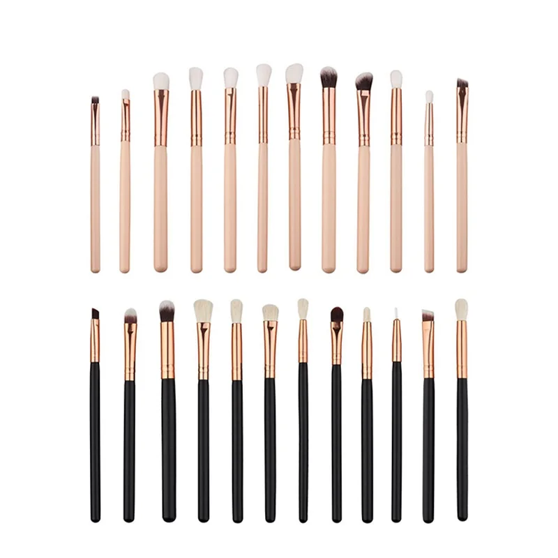 

12Pcs Professional Eyes Makeup Brushes Set Wood Handle Eyeshadow Eyeliner Blending Brush Powder Face Cosmetic Make Up maquillaje
