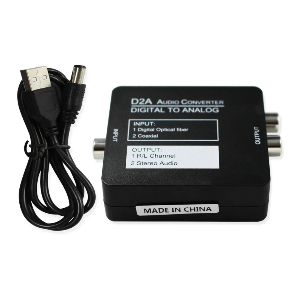 

Wiistar Digital to Analog Audio Converter Digital Optical Coaxial to Analog RCA Converter withe 3.5mm Audio