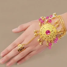 Dance Wear Bollywood Jewelry for Dance Bracelets Gold Wristband Indian Jewelry Accessories Bracelets