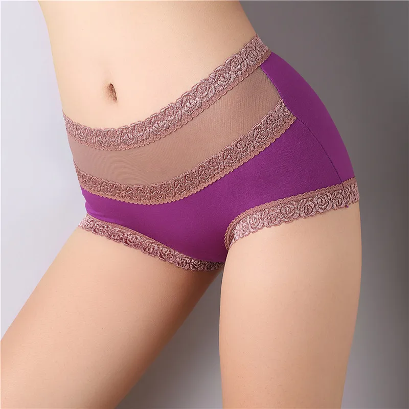 Luckymily Women's briefs Comfortable Cotton High Waist Body Shaper Briefs Panties Women Sexy Underwear Lingeries Thongs Tangas