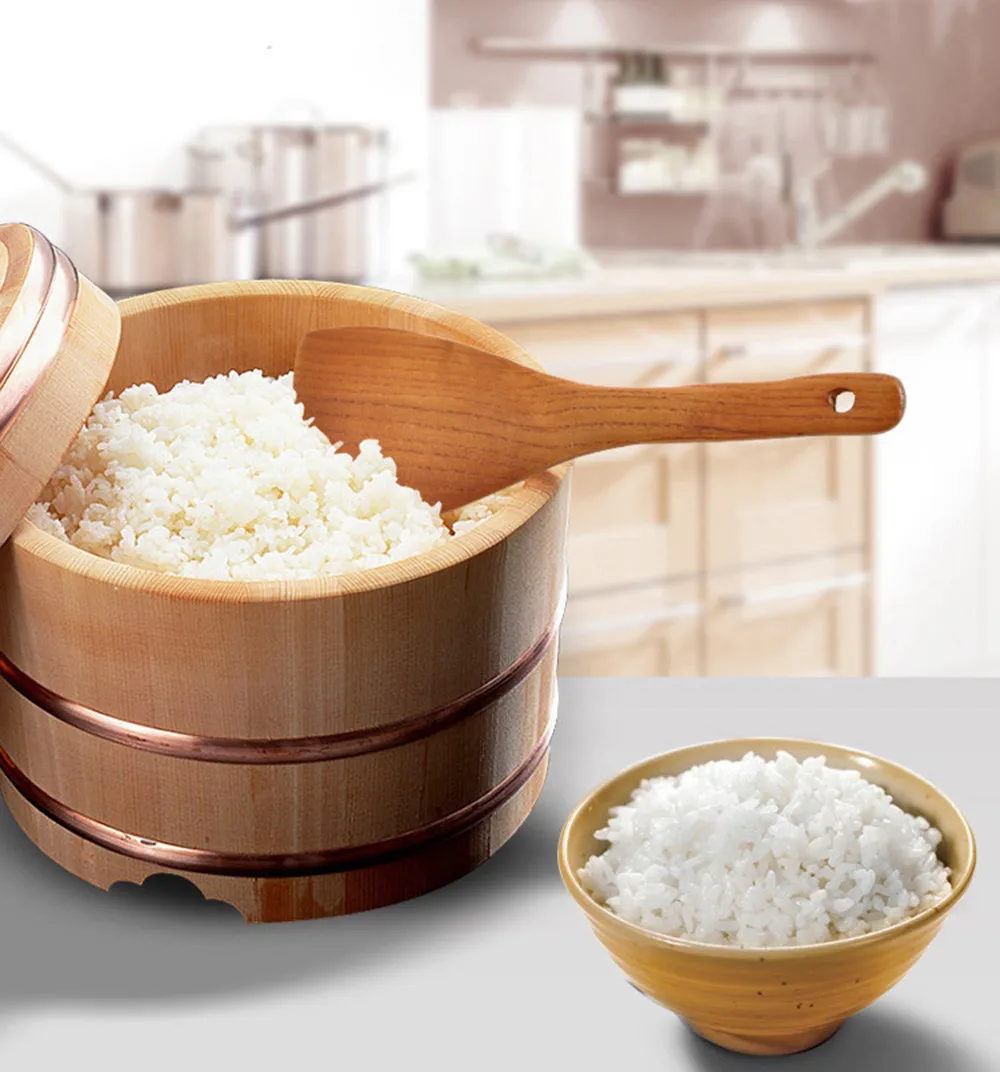 

Long Wooden Cooking Rice Scoop Spatula rice spoon Household Kitchen Utensil Non-stick Hand Wok Shovel Kitchen Tools