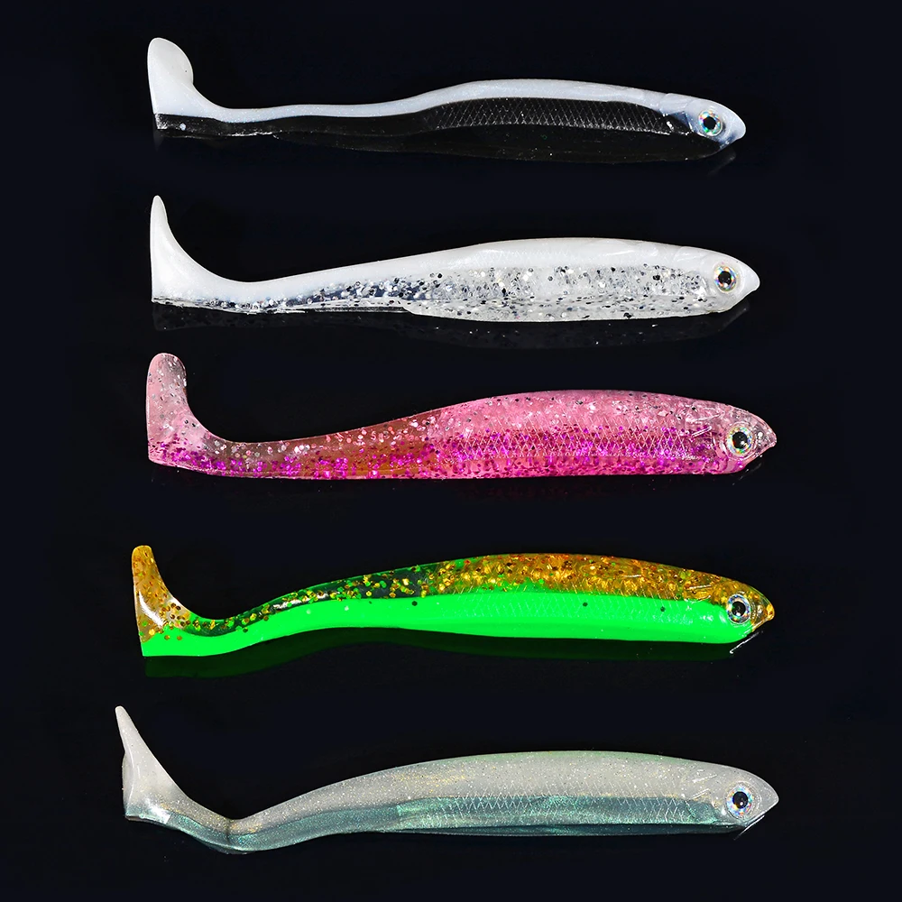 5 шт./лот Shiner Shad Tail приманки 13 см 13,5 г джиг голова мягкие приманки Пластиковые Силиконовые плавающие приманки