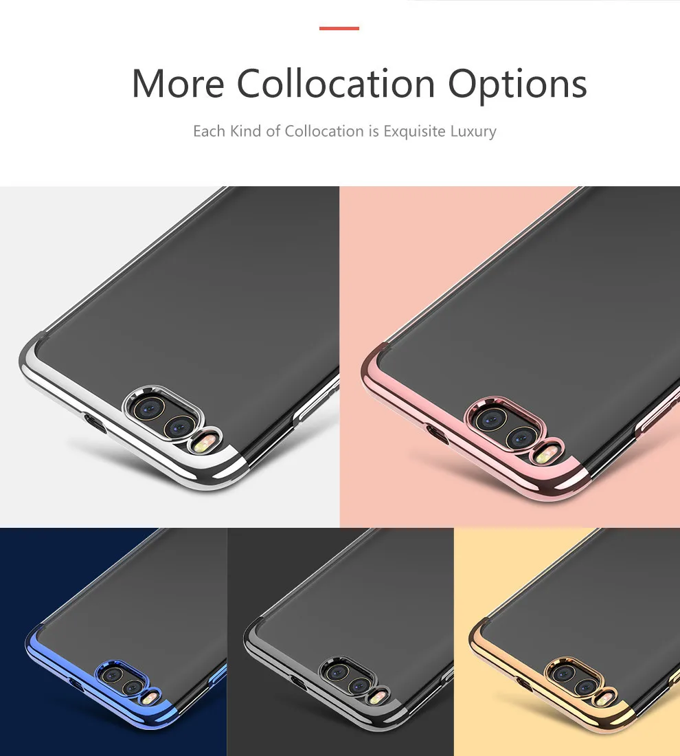 FLOVEME Luxury Plating TPU Silicon Phone Case For Xiaomi mi 6 Coque Gold Plated Ultra Slim Transparent Cover Case For Xiaomi mi6 (10)
