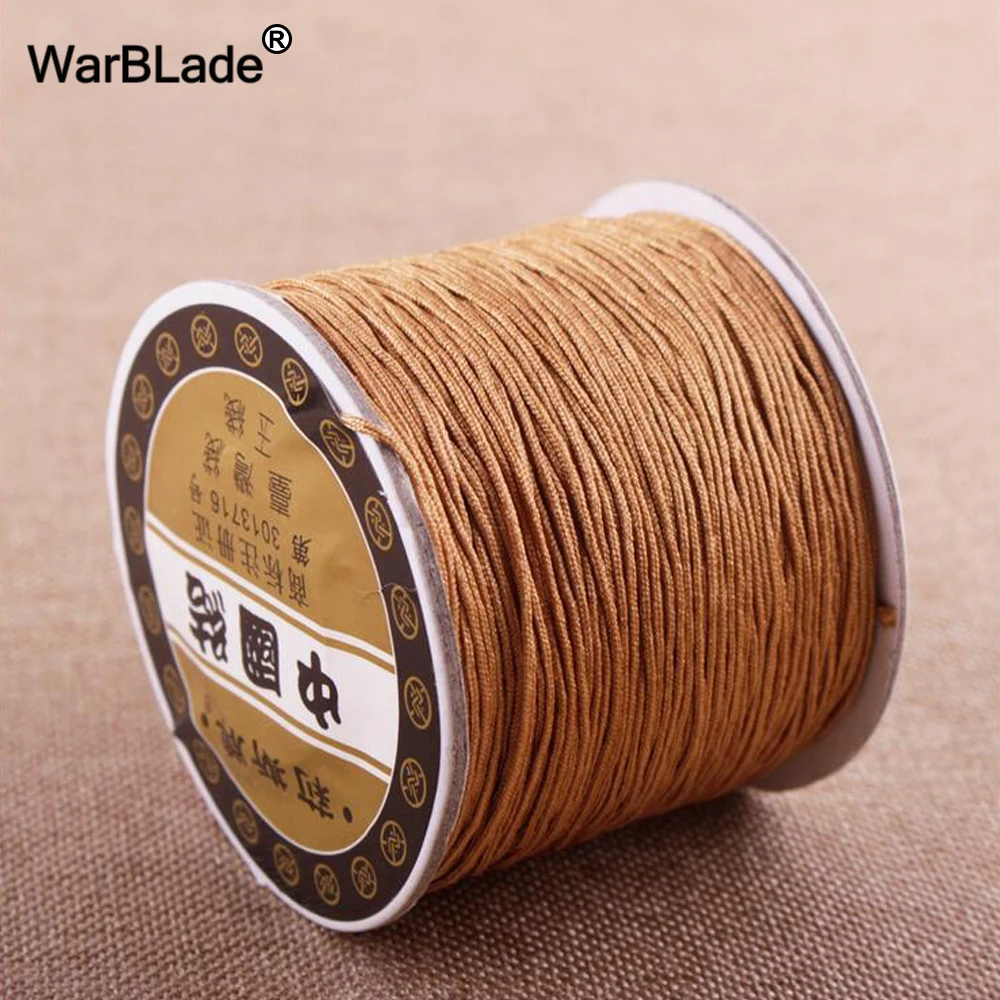 WarBLade 120 м 0,8 мм хлопок шнур для изготовления ювелирных изделий нейлоновый шнур китайский узел веревка бусины DIY плетеные браслеты ожерелье
