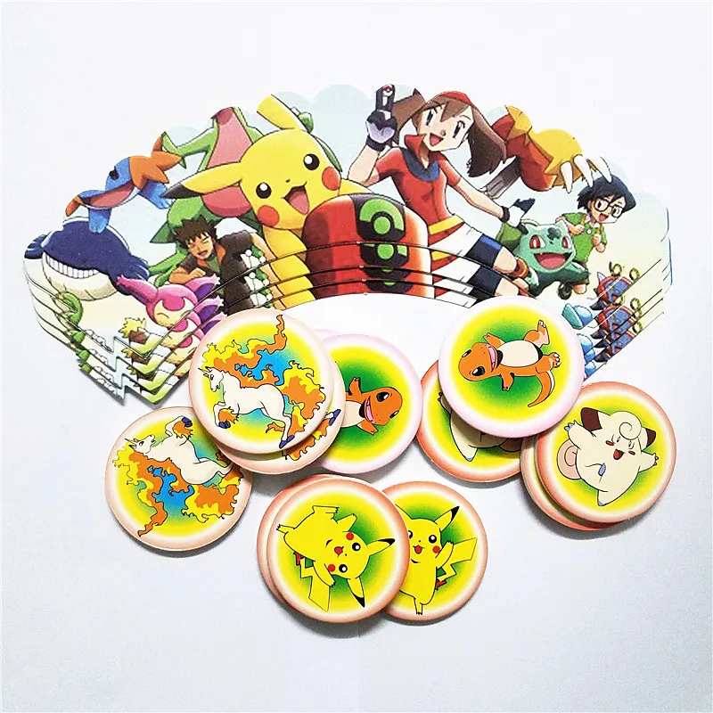 

Cartoon Pokemon Paper Cupcake Wrappers Toppers 12pcs Wrappers 12 pcs Toppers Wedding Kids Birthday Party Decoration Supplies