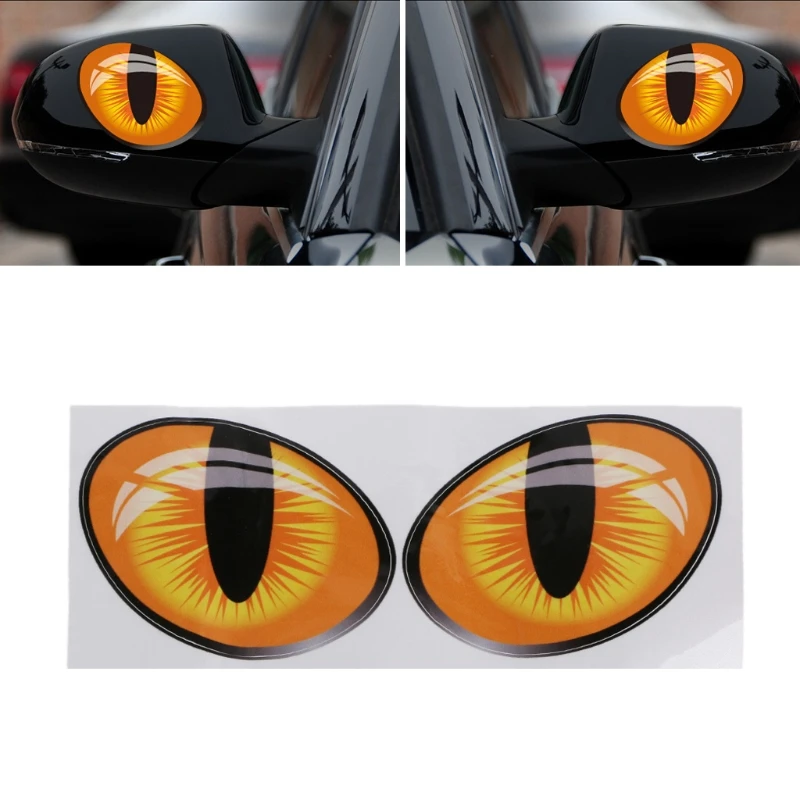 

1Pair 3D Funny Car Mirror Stickers Truck Window Decal Reflective Sticker Decals