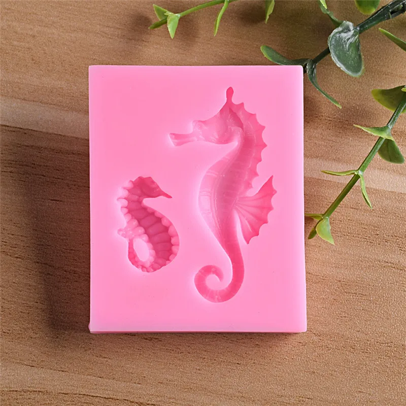 4YANG Seahorse Silicone Mold Marine Life Fondant Cake Decorating DIY Tools Chocolate Gumpaste Clay Baking Moulds Kitchen Gadget