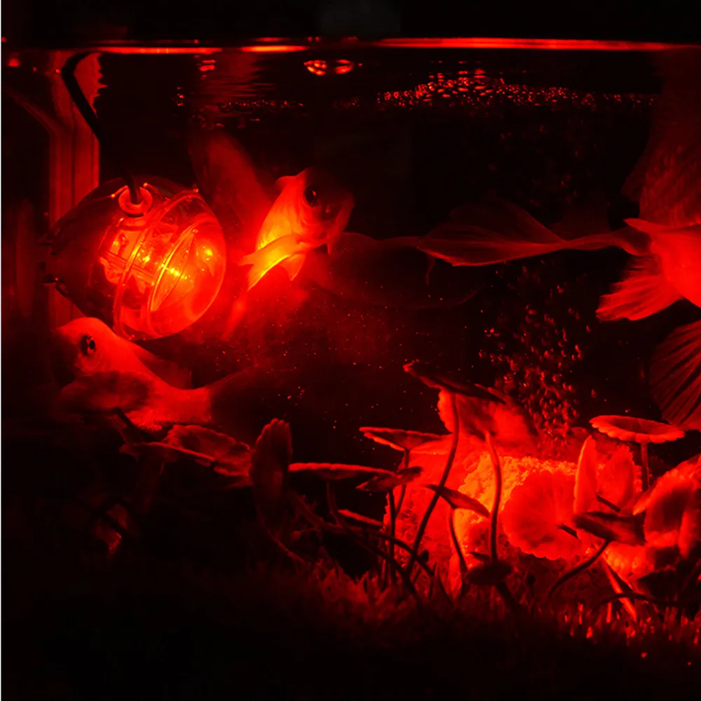 Лампа для аквариума с европейской вилкой, прожектор, светильник для подводного плавания, водонепроницаемая светодиодная лампа для аквариума, погружная подводная лампа для наружного использования - Испускаемый цвет: Красный