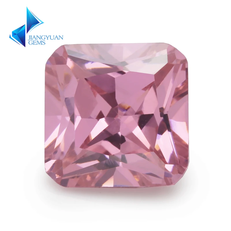 

Size 3*3~10x10mm Square Octangle Shape Princess Cut 5A Pink CZ Stone Synthetic Gems Cubic Zirconia
