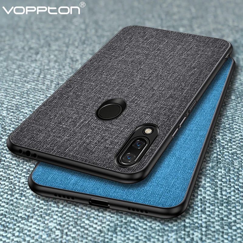 

For Meizu Note 9 Case business Cloth Hard PC Soft TPU Frame Back Cover For Meizu M9 Note Meizu Note 9 Phone Case Voppton Capa