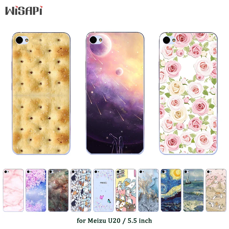 

For Meizu U20 Case Silicone Cover Fashion Printed Soft TPU Coque for Meizu U20 U 20 5.5" Mobile Phone Bag for U20 Fundas
