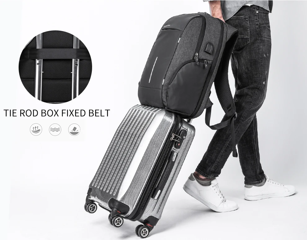 Мужской рюкзак TSA с защитой от кражи, большой объем, 17,3 дюймов, USB рюкзак для мужчин и женщин, 15,6 дюймов, рюкзаки для ноутбука, школьный ранец для подростков
