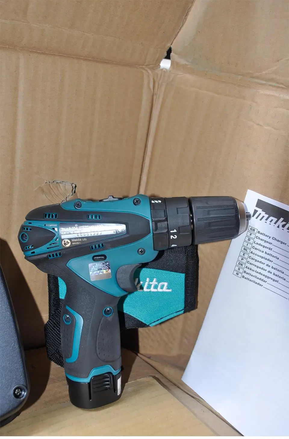 Япония Makita HP330DWE зарядки Ударная дрель литиевая батарея ручная дрель электрическая отвертка 6000-22500ipm 400-1500 об/мин 24/12N. М