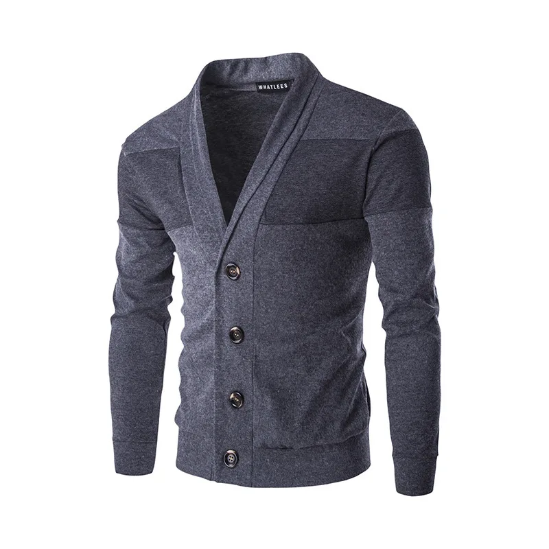 Spring Autumn Men's Sweater Coat Mens Fashion Slim Solid