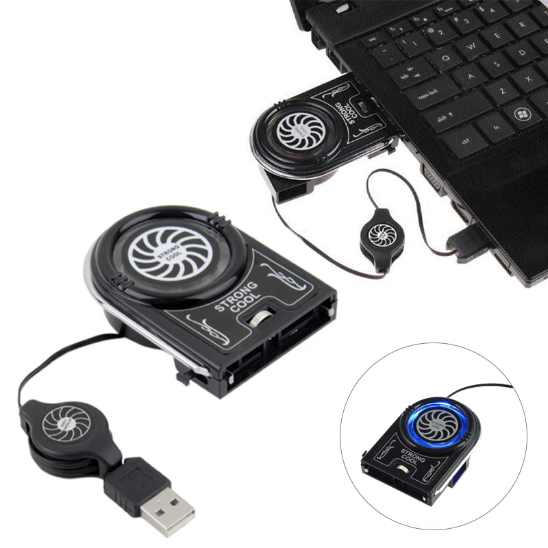 

2019 New Mini Vacuum USB Cooler Air Extracting Cooling Fan for Notebook Laptop Computer Peripherals Black 5V DC PC Accessories
