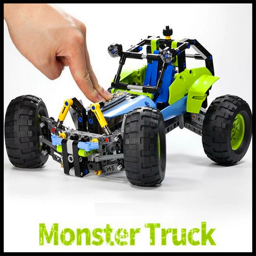 

38001 LELE Technic City Series 2-in-1 Formula Off-Roader Car Model Building Blocks DIY Figure Toys For Children Compatible Legoe