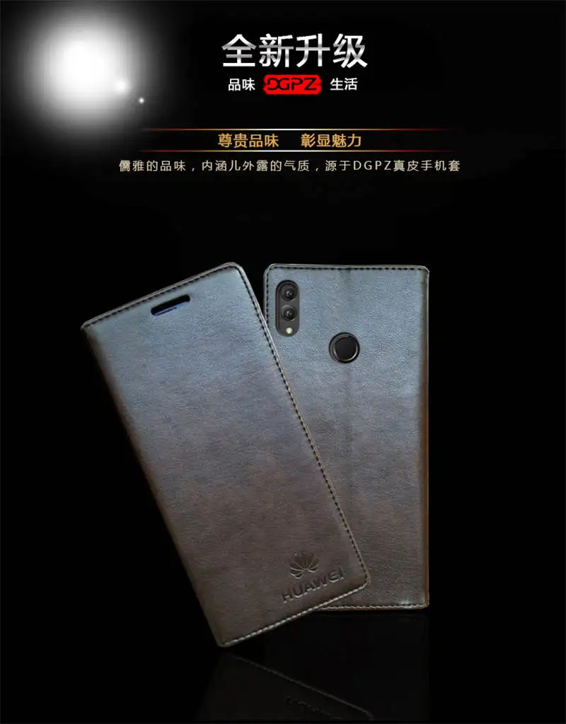 for Huawei Honor 8X Case Luxury Genuine Leather Flip Case for Honor 8X Magnetic Book Wallet Cover for Huawei Honor8x Phone Coque03