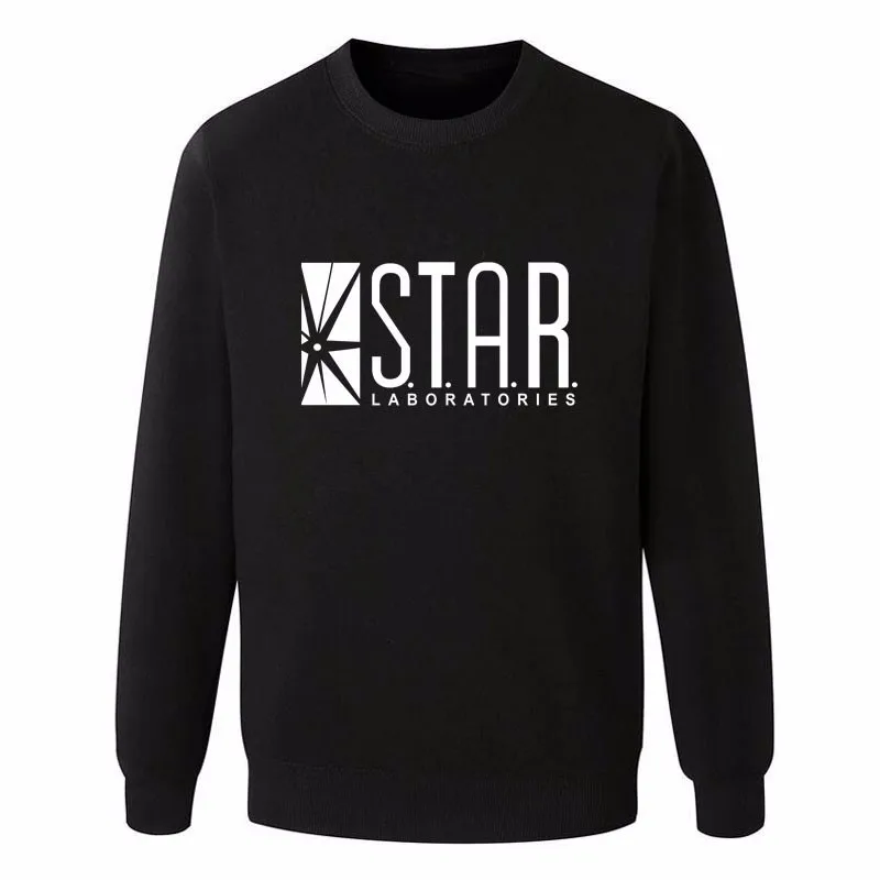 Flash Barry Allen Star Lab Labs, черные толстовки, мужские пуловеры с длинным рукавом, толстовка, Мужская одежда, стрела, друг