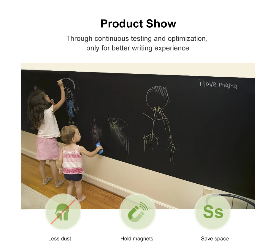01 Magnetic Chalkboard Soft Blackboard Chalk Writing Sheet Chalk Board for Kids Room