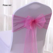 25 шт. Бирюзовый стул пояса " x 108" изящная ткань органза тканевая лента свадебное украшение места для праздника вечерние Suppiler банты на стулья