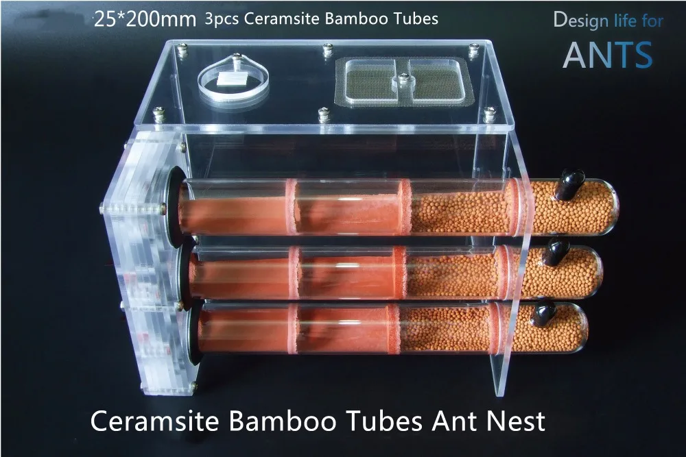 Керамические бамбуковые стеклянные трубки 25 мм муравьи гнезда Муравейники клетки для насекомых дети наука биологический класс Abservation DIY подарки игрушки