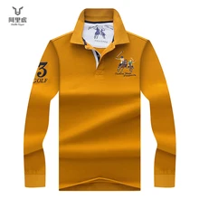 Hollirtiger желтая Мужская мода Camisa Polo рубашки с длинным рукавом мужская футболка поло бренды дышащие мужские футболки