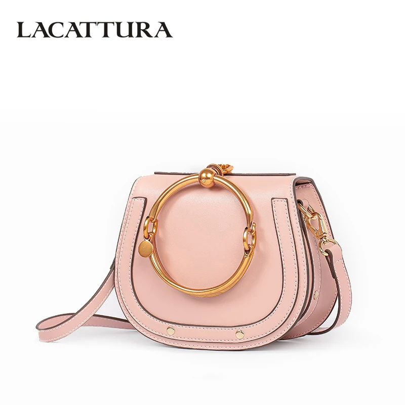 Bolso de mano de lujo de LACATTURA para mujer, bolso de hombro de cuero,  muñequera pequeña, bolsos de mensajero para mujer, bolso bandolera para  niñas|leather shoulder bag|bag ladiescrossbody bags for girls -