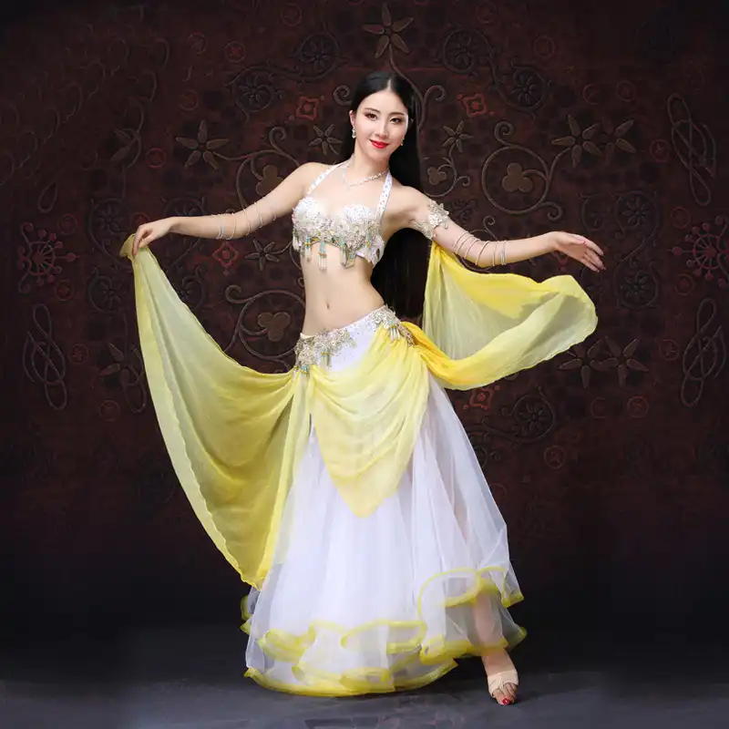 Baisdan LED Skirt Costume Belly Dance Long Swing Skirt Festival Club LED Lights Skirt
