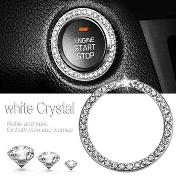 

Car Ignition rhinestone ring decoration cover accessories for Honda Accord Odyssey Crosstour Fit Jazz City Civic JADE Crider