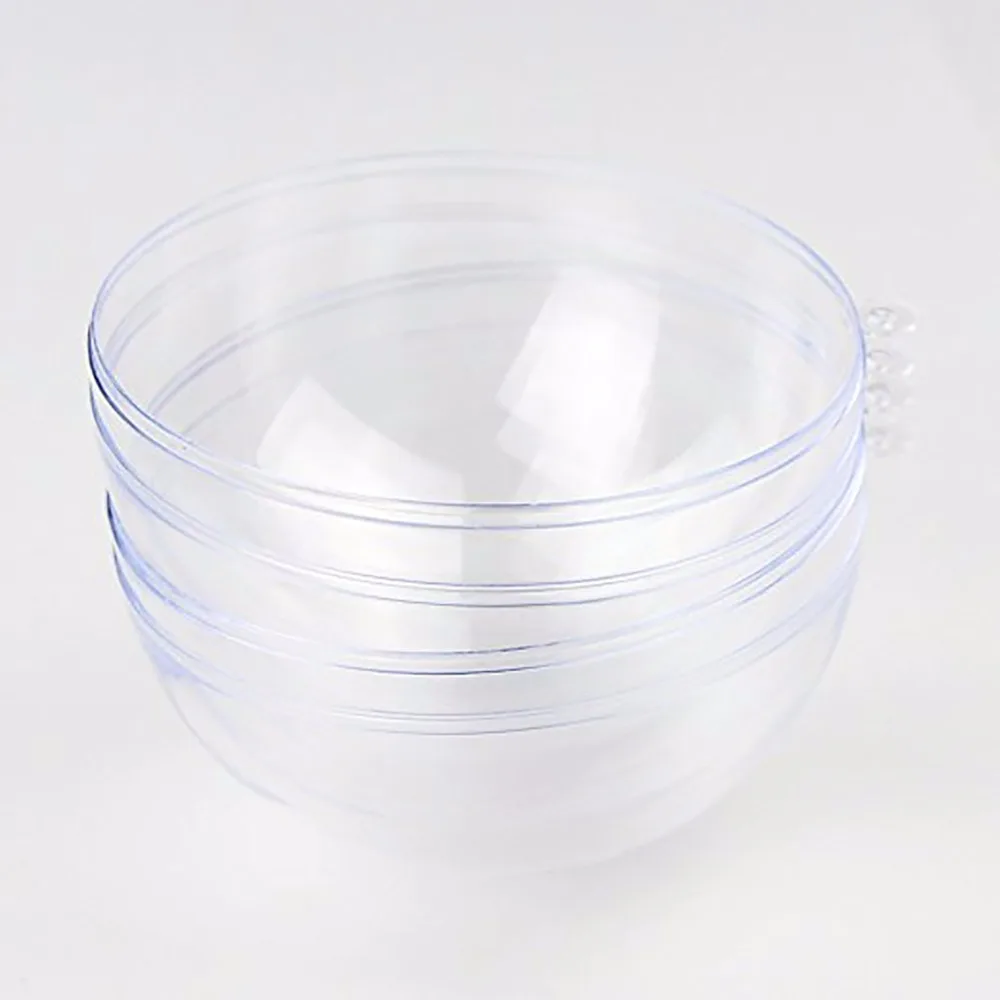 (Paquete de 6) adornos de bolas de Navidad de plástico transparente DIY de 100mm (Paquete de 6) adornos de bolas de Navidad de plástico transparente DIY de 100mm