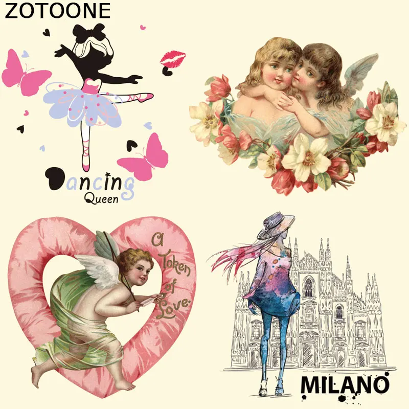 ZOTOONE милые Пластыри для маленьких девочек с изображением ангела утюжок передачи
