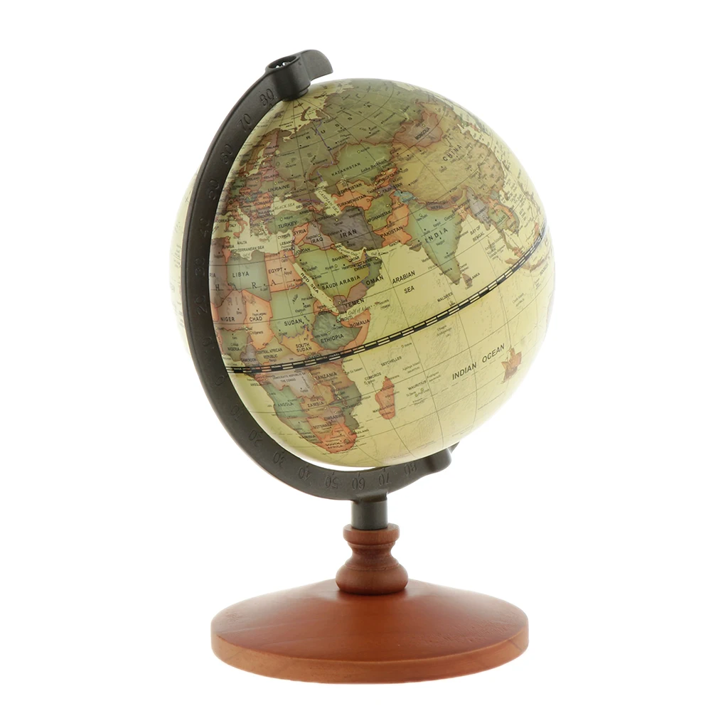 Ocean World Earth Globe Geography Map Rotating With Stand Desktop Decor for Home School Office