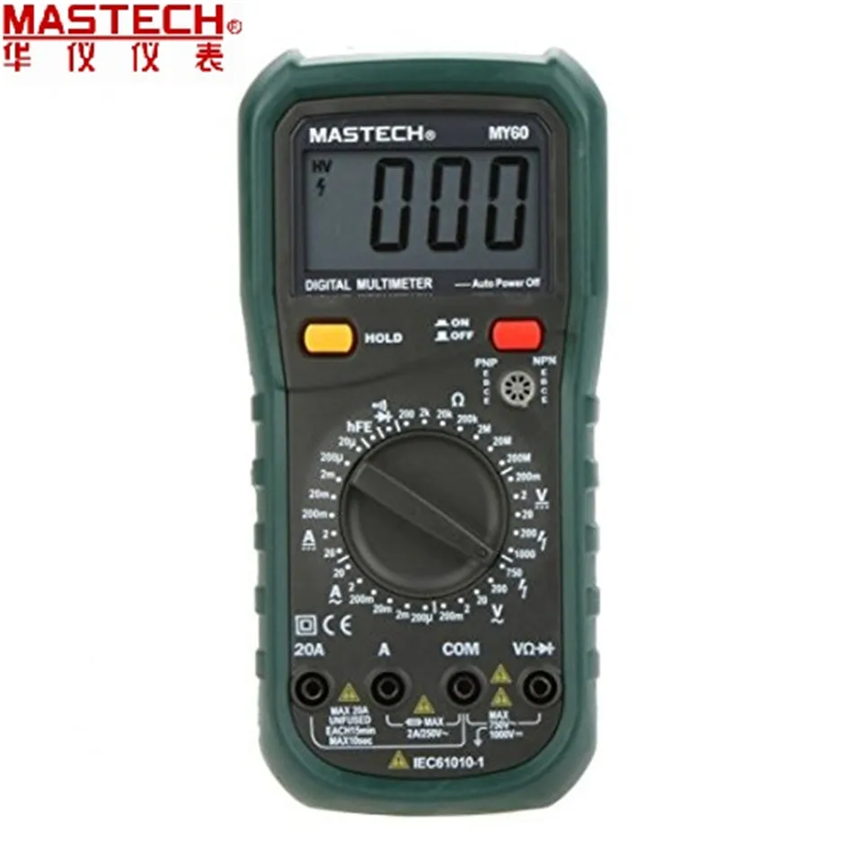 MASTECH-MY60-Digital-Multimeter-DMM-AC-DC-Voltmeter-Ammeter-Ohmmeter-Tester-w-hFE-Test-Multimetro-Ammeter (5)