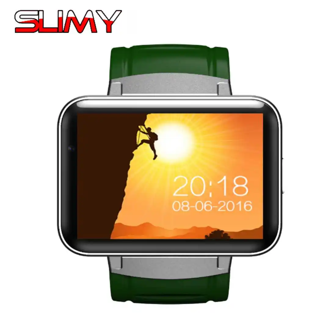 Slimy DM98 Смарт-часы 3g WCDMA Android 4,4 OS gps MTK6572 двухъядерный 2,2 дюймов HD ips светодиодный экран 900 мАч батарея 512 МБ Ram 4 Гб Rom - Цвет: Прозрачный