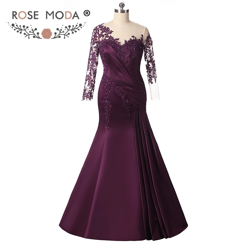 purple evening dress